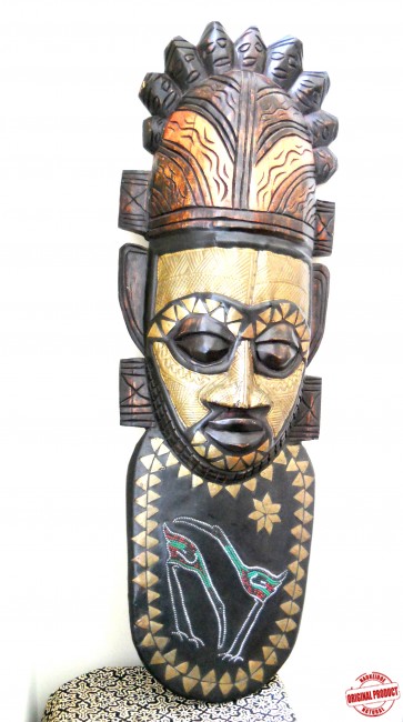 Ghanaian Wood Mask - "Ohwefo - Ruler"