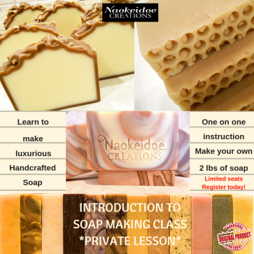 Soap Making Class Private Lesson Richmond and Hampton, VA