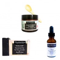 Charcoal and Clay Facial Soap, Clarity Facial Grains and Clarity Facial Oil Serum - Group Savings!