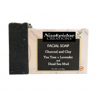 Charcoal and Clay Facial Handmade Soap with Tea Tree, Lavender and Dead Sea Mud